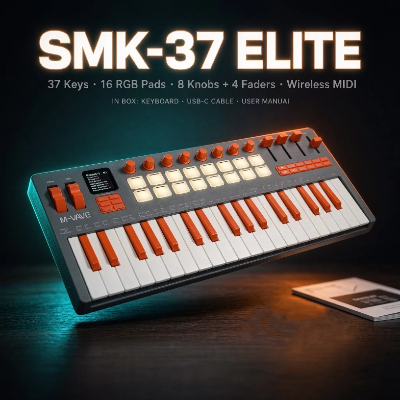M-VAVE SMK-37, Keyboard MIDI N - Midi Controller Pad ulasan dan harga