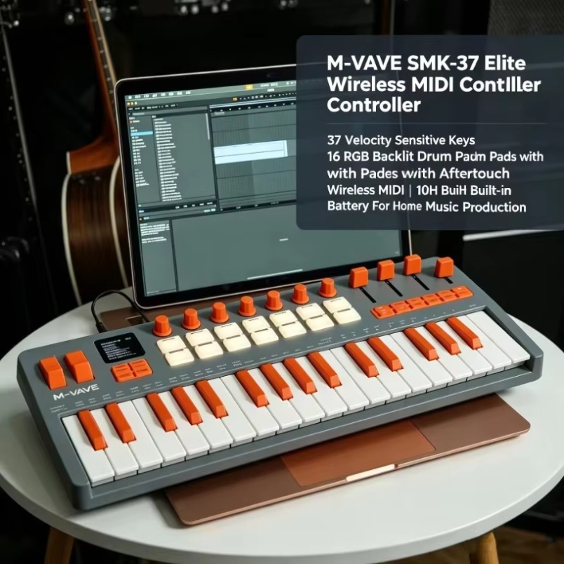 M-VAVE SMK-37 Keyboard MIDI El - Midi Controller Pad ulasan dan harga