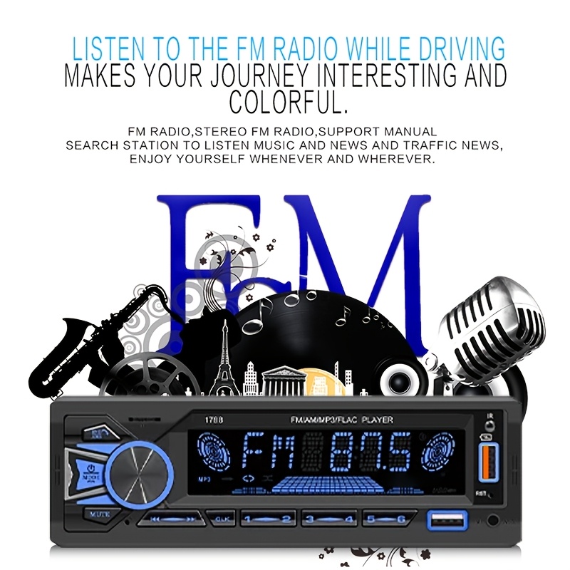 Radio Stereo Mobil FM 1DIN, Pe - Audio Without Music ulasan dan harga